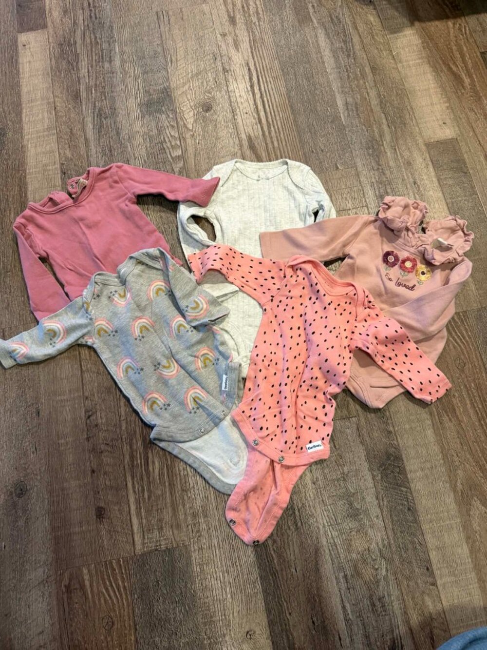 Baby Girl Long Sleeved Bodysuit Bundle 0-3 Months